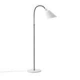 Bellevue AJ7 Floor Lamp - White & Bronzed Brass