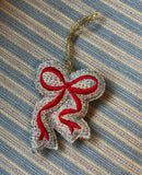 Christmas Kantha Bow Ornament