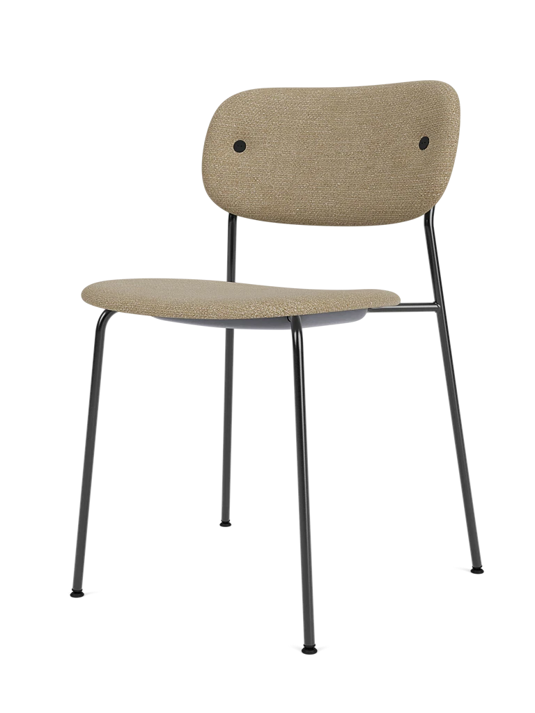 Co Dining Chair fully upholstered, Black Legs