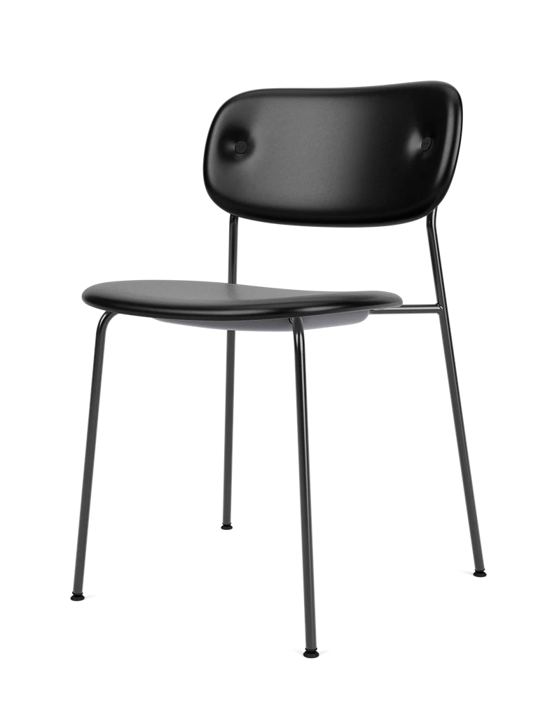 Scaun de dining Co, complet tapitat, picioare negre
