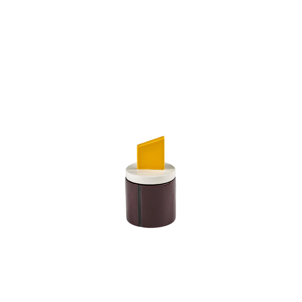 Scented candle S burgundy - yellow Candela 03
