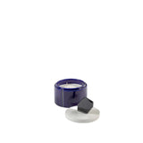 Scented candle M blue - black Candela 01