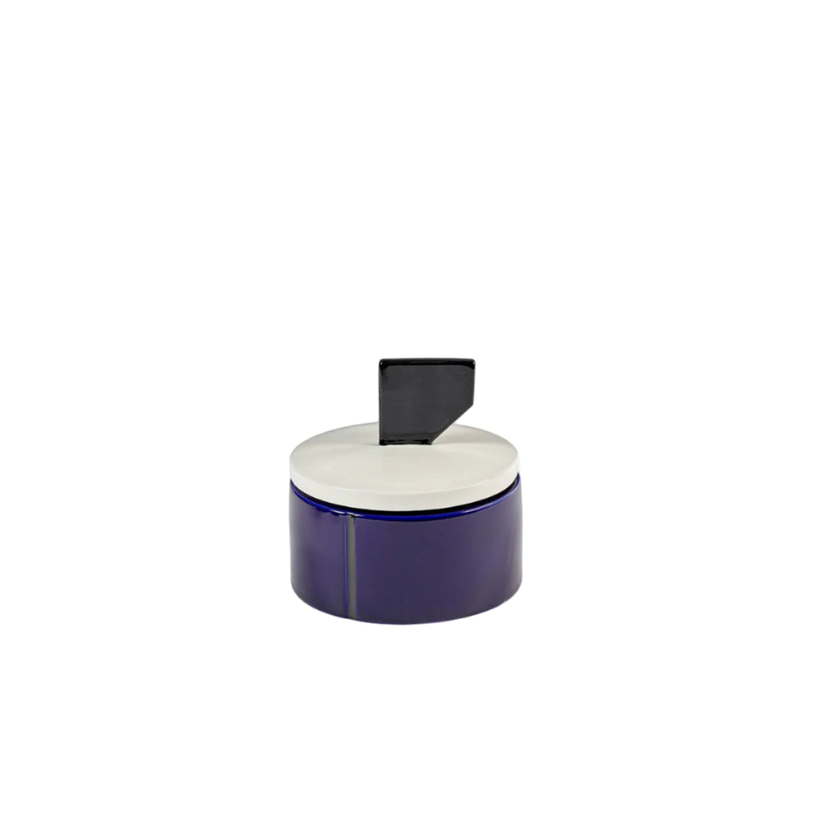 Scented candle L blue - black Candela 01