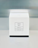 Scented candle L blue - black Candela 01