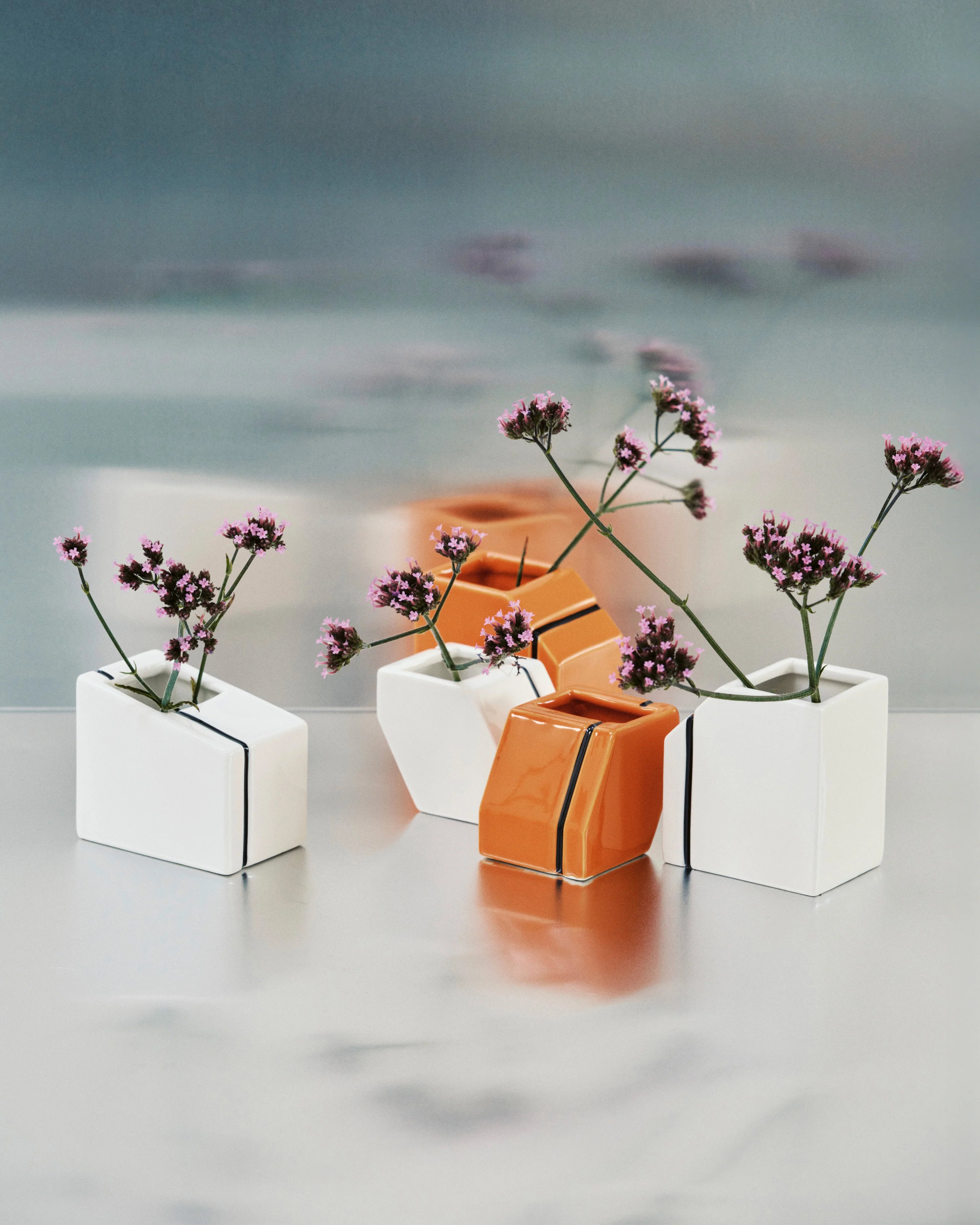 Vase mini ass/3 Silos - Orange