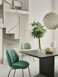 Beetle Soft Dining Chair - Fully Upholstered, Conic base