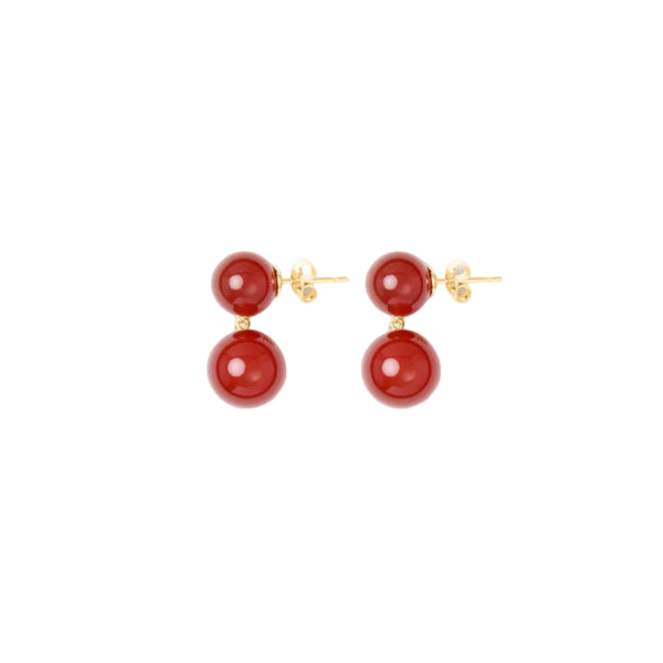 The Hannah Earrings -  Red Carnelian
