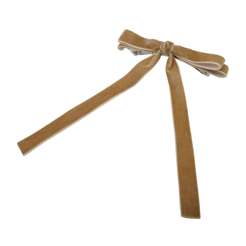 Lola Bow Barrette - Marron