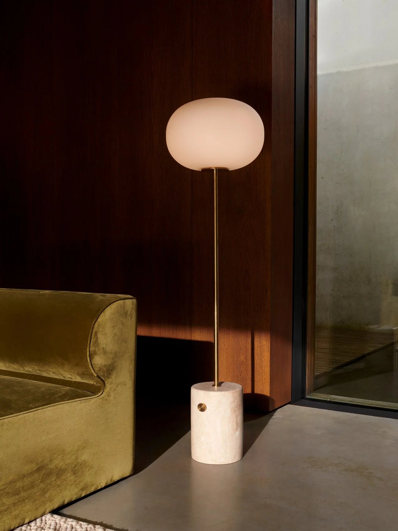 Lampadar JWDA  - Travertin | Brushed Brass