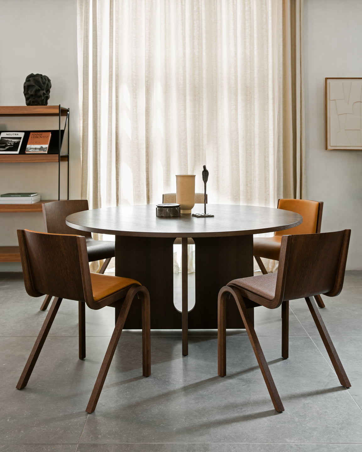 Ready Dining Chair - Red Stained Oak - Front Upholstered