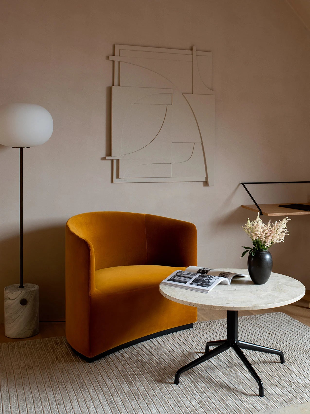 Lampadar JWDA  - White Marble | Bronzed Brass