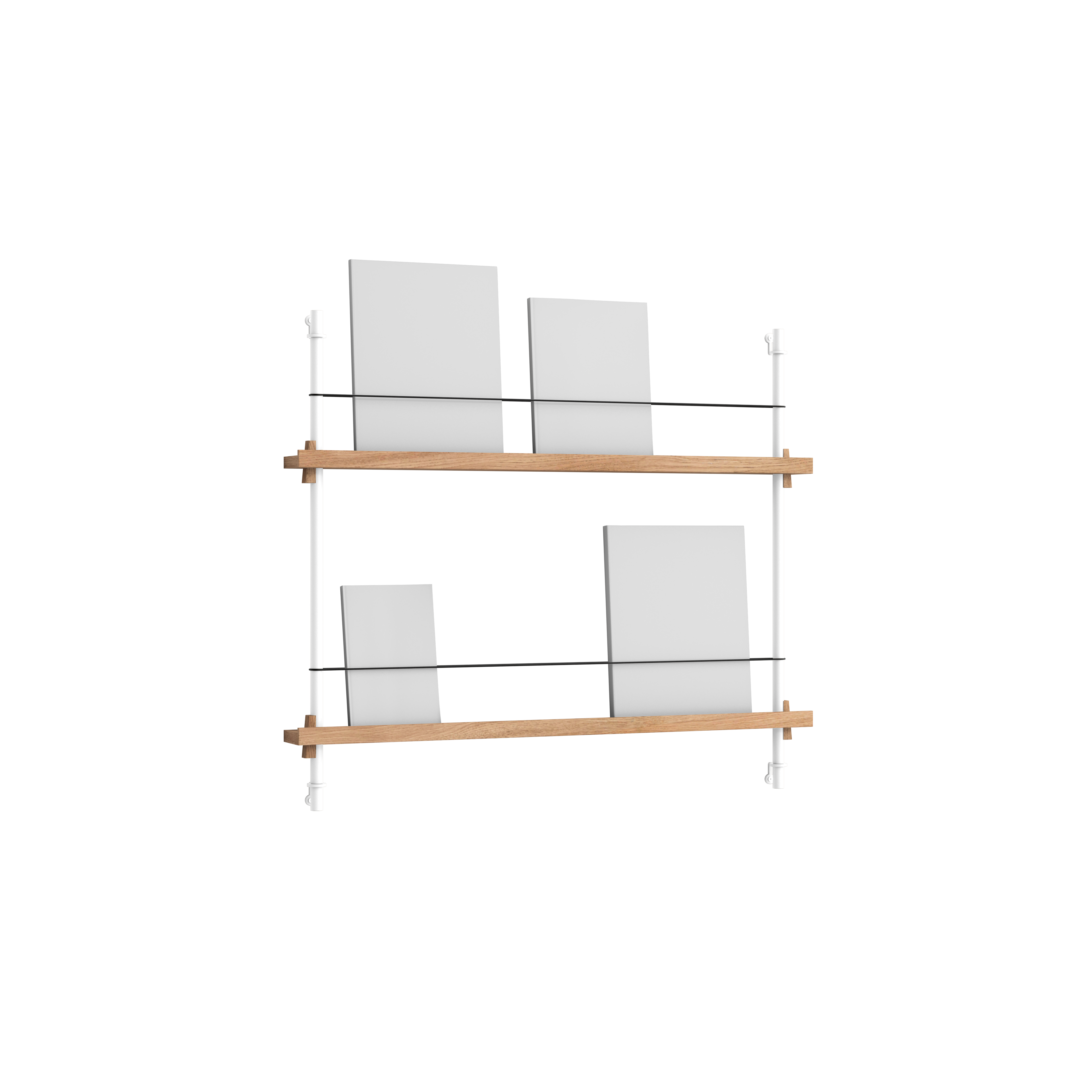 Magazine Shelving – Oak/White - MS.65.1