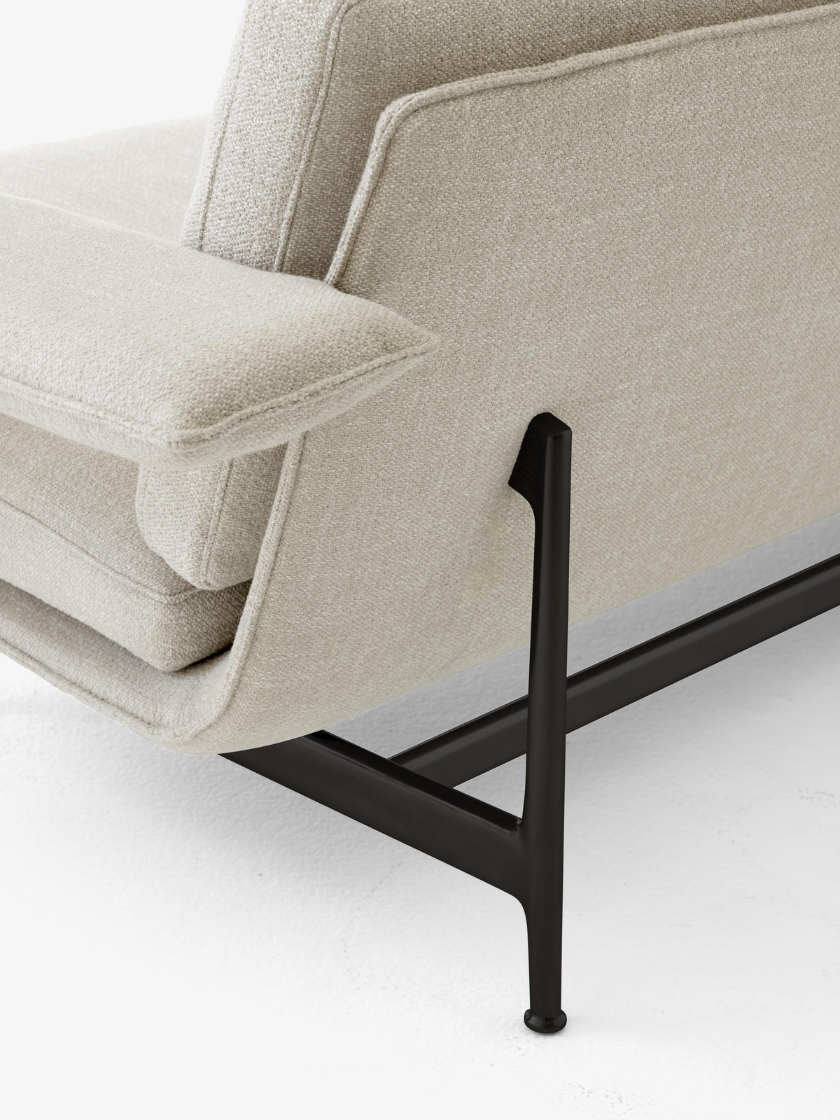 Meantime AV31  3-seater sofa - Black Aluminium legs