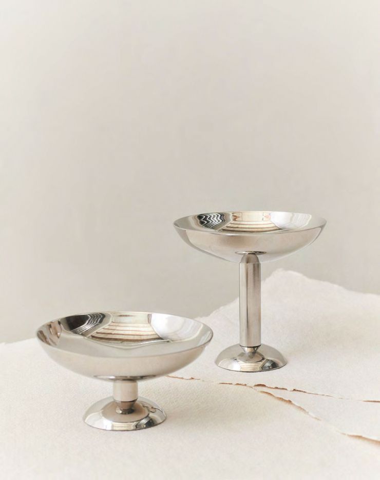 Metal Champagne Coupe - Low