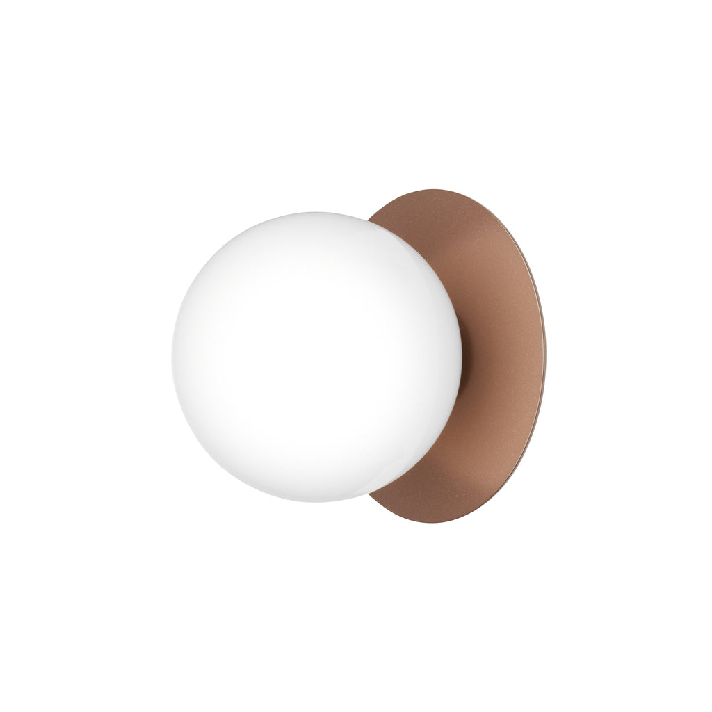 Outdoor Wall / Ceiling Lamp Liila 1 - Dark Bronze - Opal White