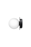 Wall / Ceiling Lamp Liila 1 - Black - Opal White