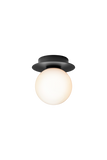 Wall / Ceiling Lamp Liila 1 - Black - Opal White