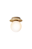 Wall / Ceiling Lamp Liila 1 - Nordic Gold - Opal White