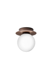 Wall / Ceiling Lamp Liila 1 - Dark Bronze - Opal White