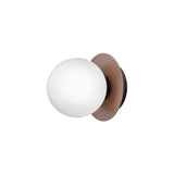 Wall / Ceiling Lamp Liila 1 - Dark Bronze - Opal White