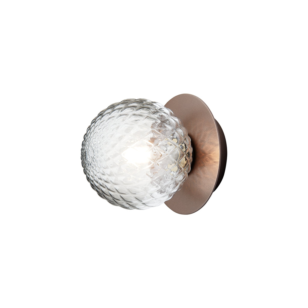 Wall / Ceiling Lamp Liila 1 - Dark Bronze - Optic Clear