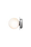 Wall / Ceiling Lamp Liila 1 - Light Silver - Opal White
