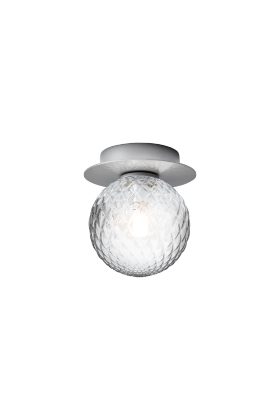 Wall / Ceiling Lamp Liila 1 - Light Silver - Optic Clear