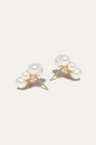 Luck Dries Up Pearl and Zirconia Recycled Gold Vermeil Earrings