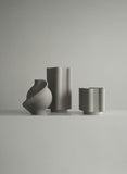 Ceramic Pirout Vase 01 - Sanded Grey