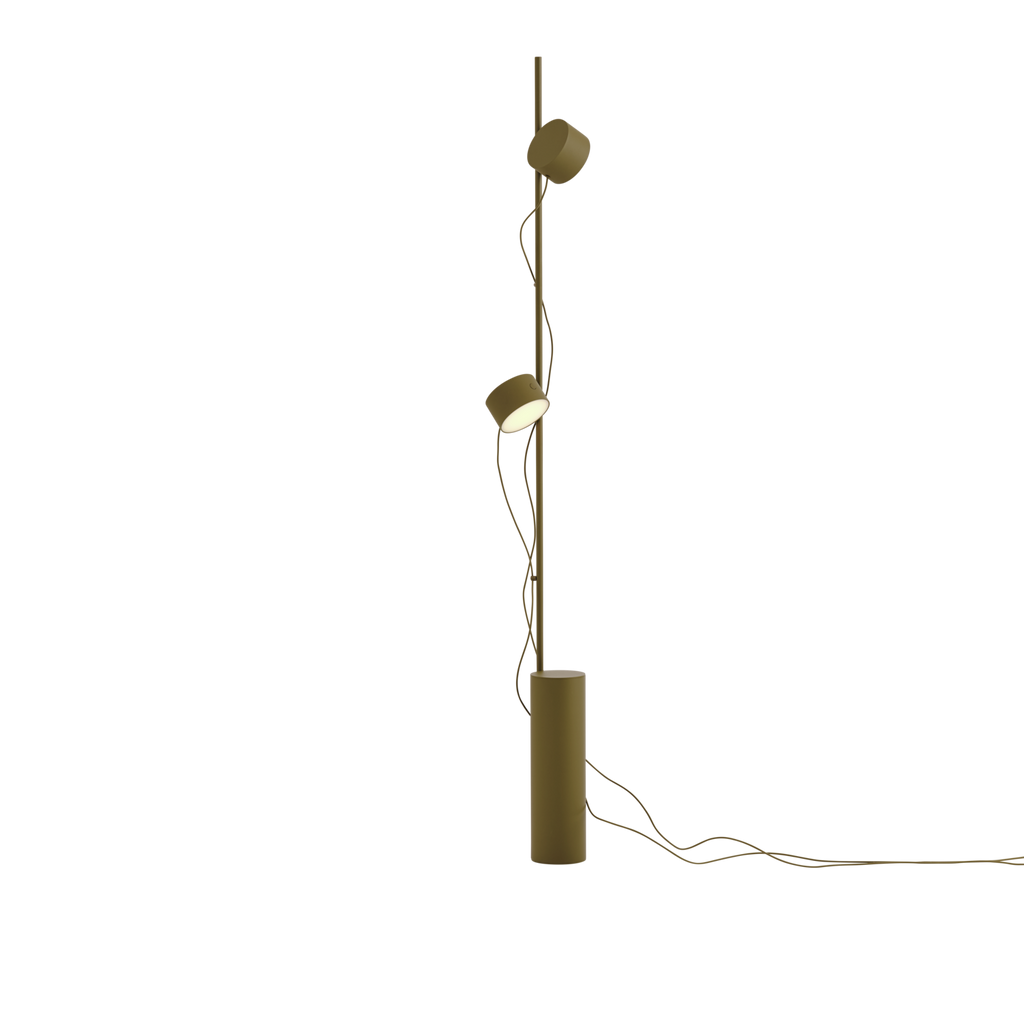 Post Floor Lamp - Brown Green