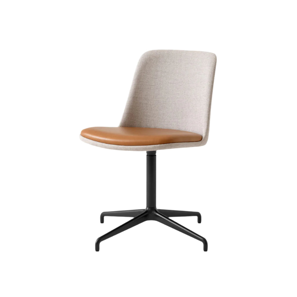 Rely Meeting Chair HW15 - 4-Star Swivel Base - Fully Upholstered with Seat Pad - Mixed Upholstery