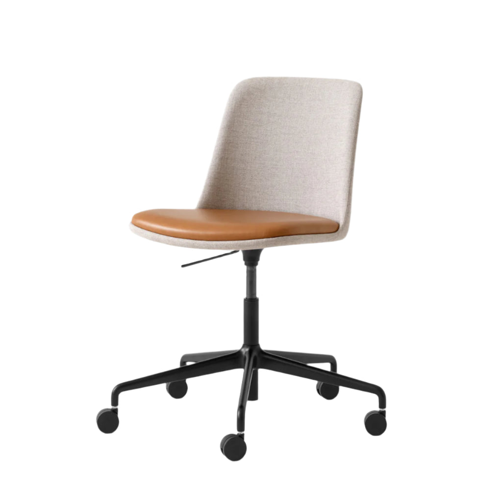 Rely Meeting Chair HW32 - 5-Star Base/Gas Lift/Castors - Fully Upholstered with Seat Pad - Mixed Upholstery