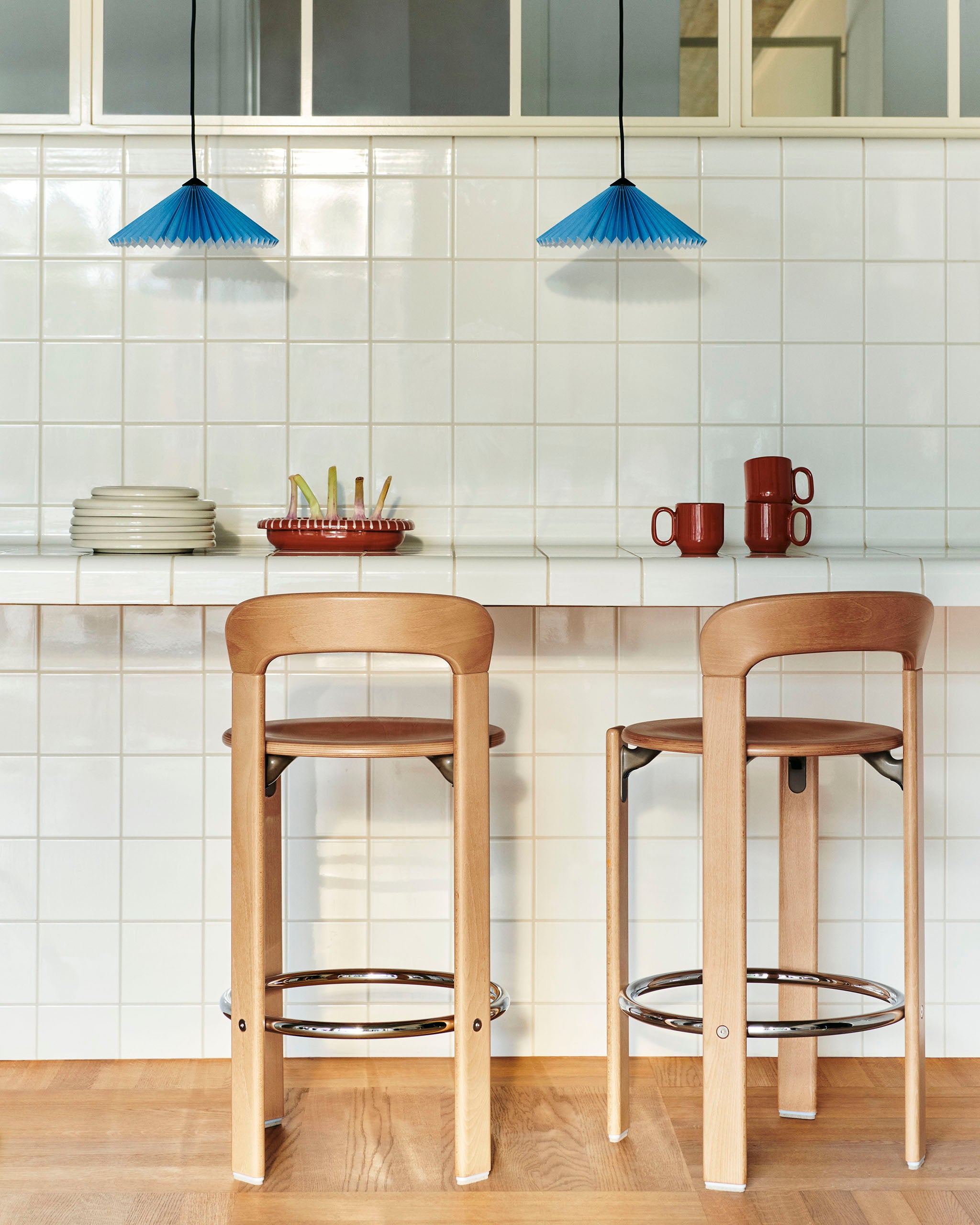 Rey Bar Stool H75 - Golden Beech