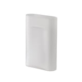 Ridge Vase - H35 - White Frosted Glass