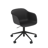 Fiber Armchair Swivel Base w. Gas Lift and Castors Black