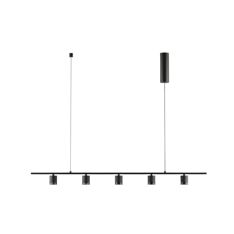 Tea Pendant - Matt black – Black marble