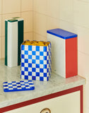 Tin Container X-Large - Off-white, blue and red