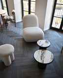 Trumpet Table, Low - Calacatta