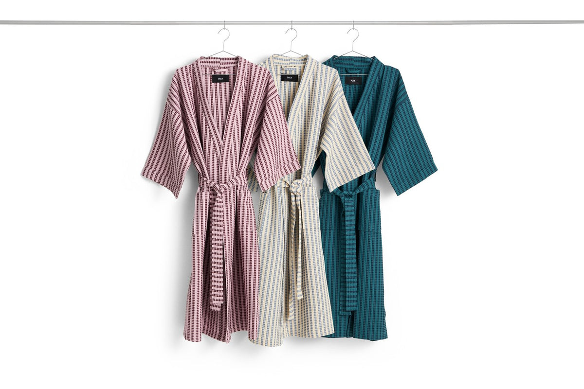 Halat de baie Waffle - Stripe Cool Pink