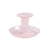 Flare Candleholder - Pink with white