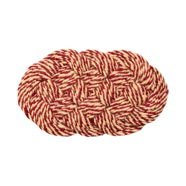 Coco Door Mat-Swirl-Bordeaux and off-white