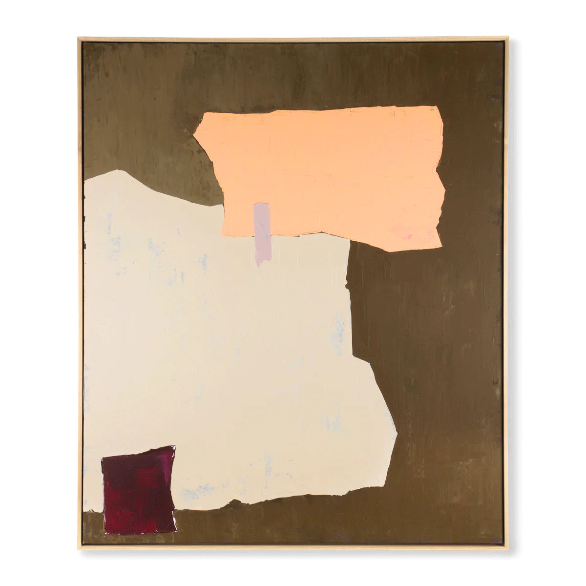 Abstract Painting Mustard/Nude