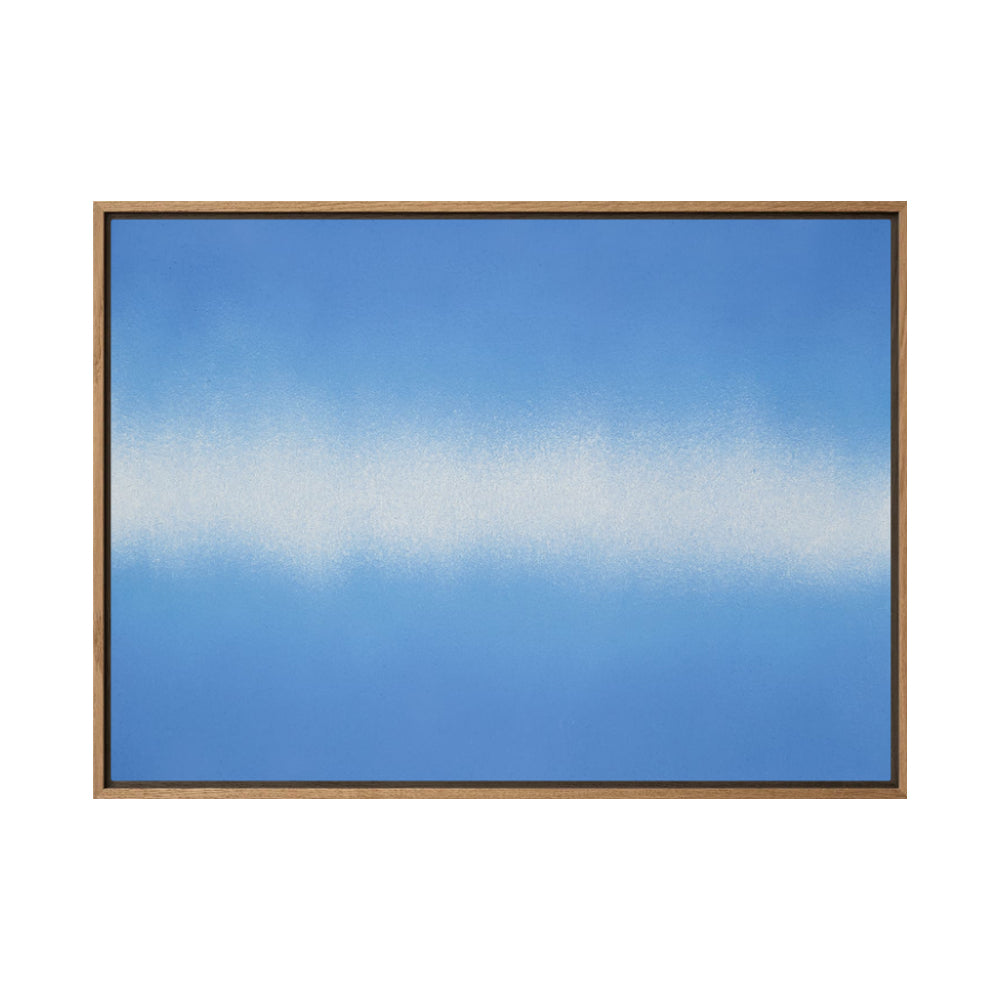 Canvas Anne Nowak, Blue Interstellar, Oak wood frame