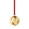 Holiday Ornament, Ball, Gold Plated