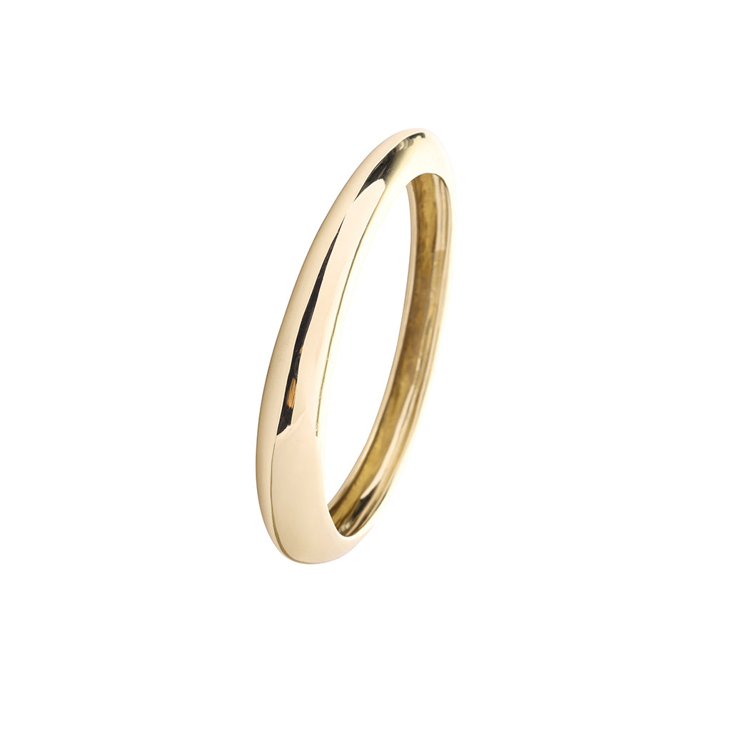 Rock Wishbone Bangle - Brass