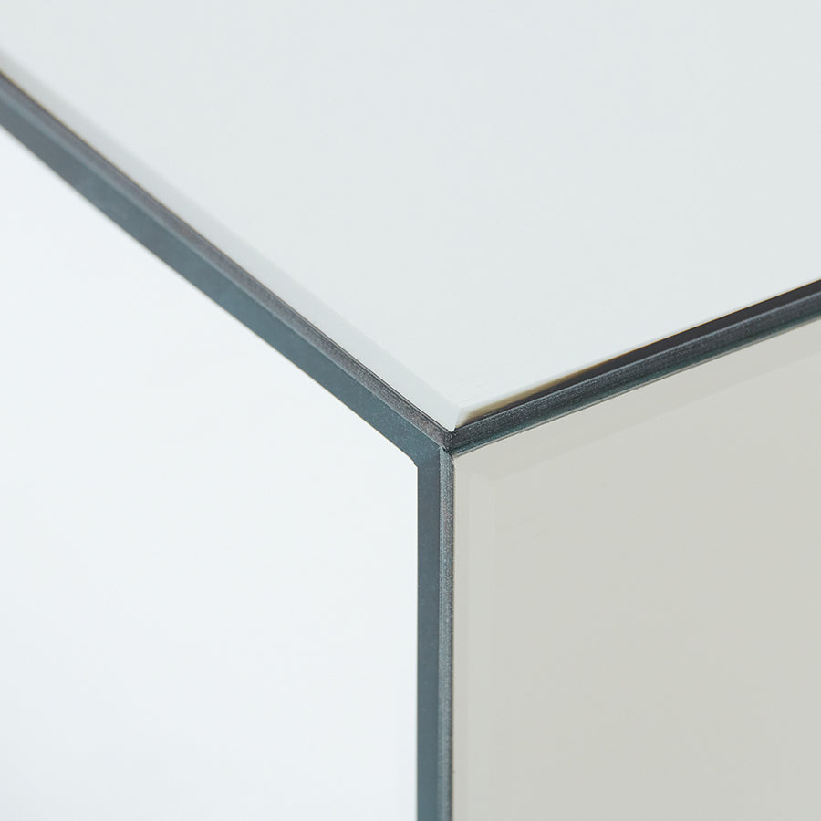 Măsuță Mirror block clear, 90x90cm