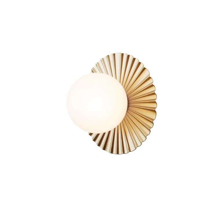 Wall / Ceiling Lamp Liila Muuse Small IP44, nordic gold / opal