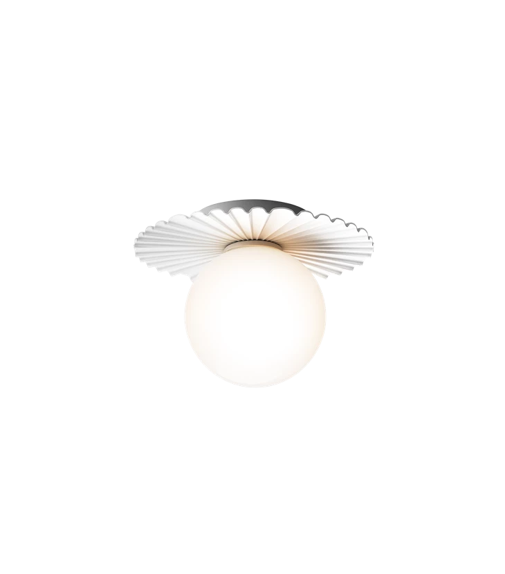 Aplica / Plafoniera Liila Muuse Small IP44, alb / opal