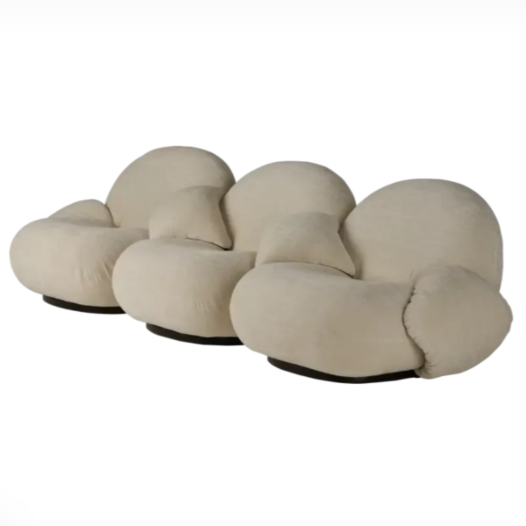 Pacha Sofa - Fully Upholstered - 3-seater with armrests incl. middle armrest