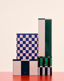 Tin Container-X-Large-Off-White, burgundy and green